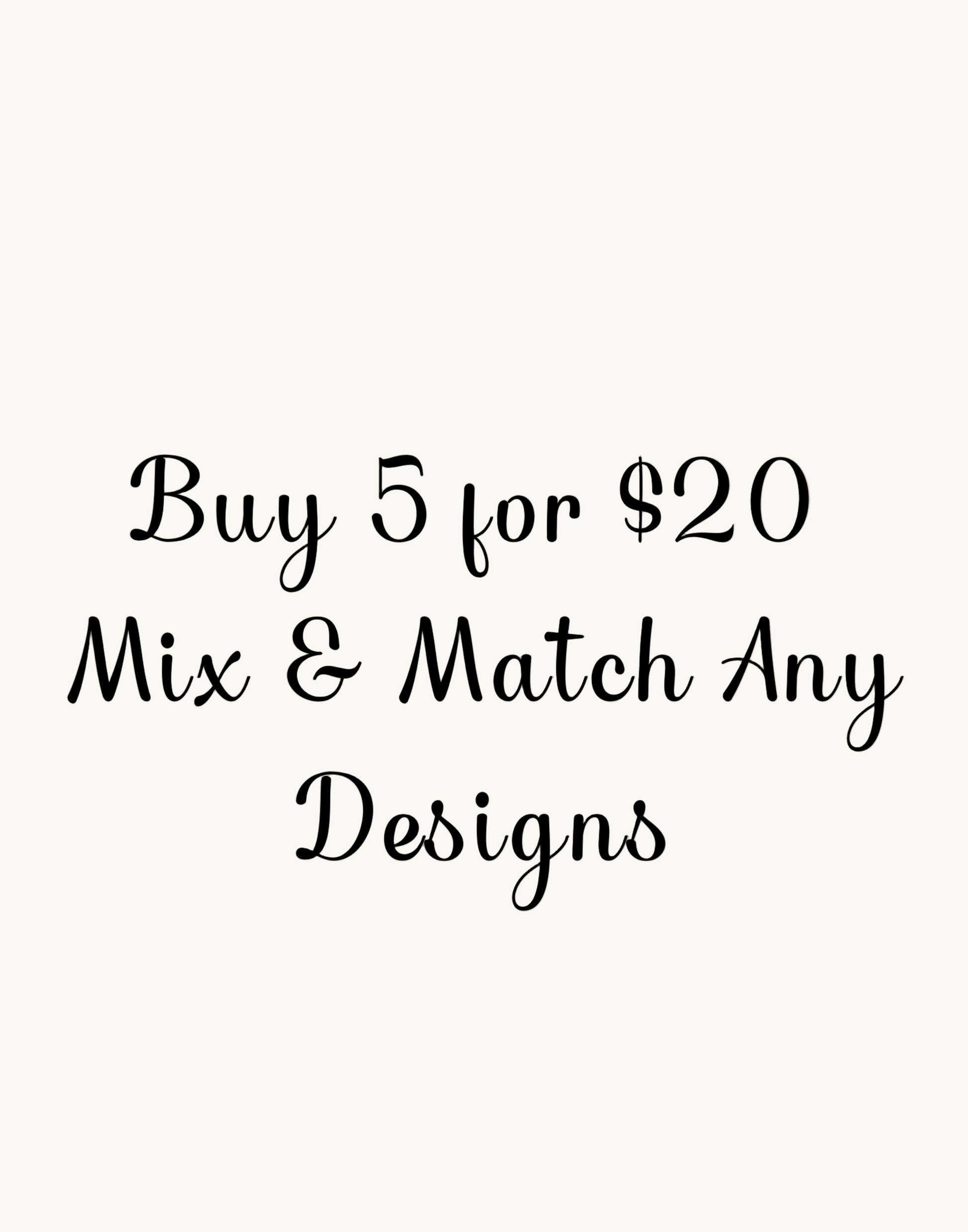 Buy 5 stickers for 20 dollars bundle deal, mix and match vinyl decals
