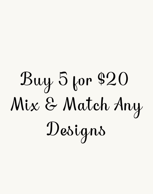 Buy 5 stickers for 20 dollars bundle deal, mix and match vinyl decals
