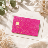 Hot Pink Glitter Card Skin – Sparkly Debit & Credit Card Sticker by The Sticker Era