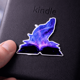 Galaxy Flame Spellbook Sticker | Purple Magic Grimoire Vinyl Decal by The Sticker Era