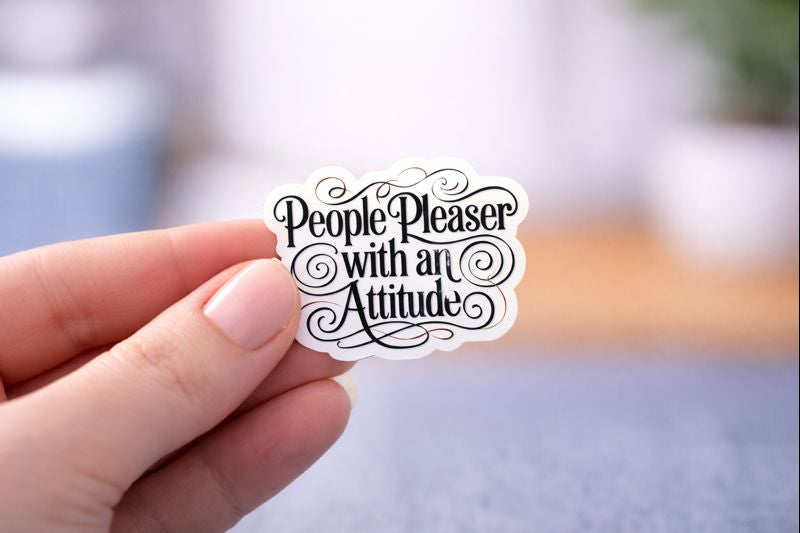 Funny sarcasm gift for best friend, humorous typography sticker for laptop.