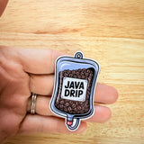 Coffee Sticker, Funny Nurse IV Drip Decal for Water Bottle, Laptop by The Sticker Era