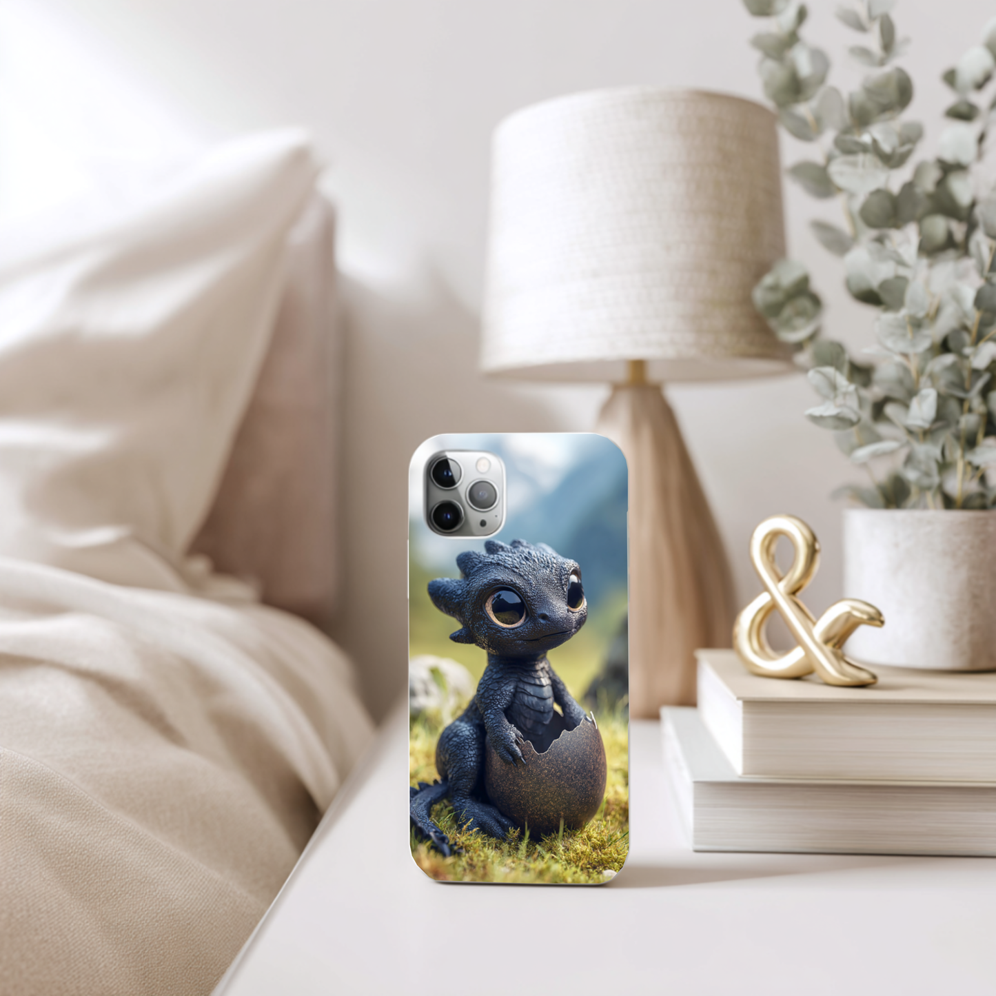 Baby Dragon Phone Insert | Hatchling Fantasy Art for Clear iPhone Cases
