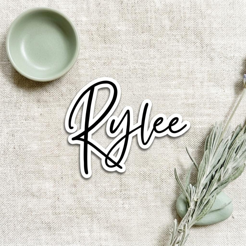 Custom Name Sticker – Personalized Vinyl Decal for Laptop, Water Bottle, or Gift __etsy:8164459917