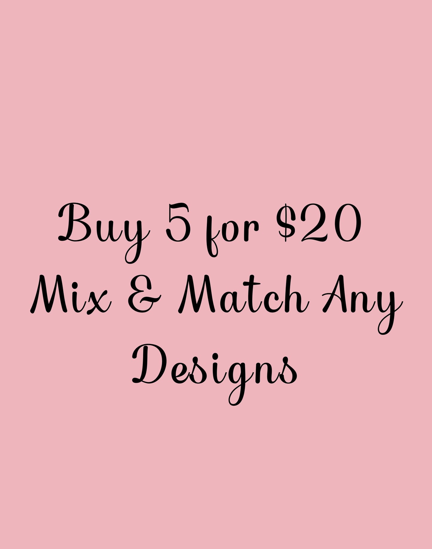 Custom Sticker Bundle • Mix & Match Waterproof Vinyl Decals (5 for 20 Dollars) __etsy:7510926515