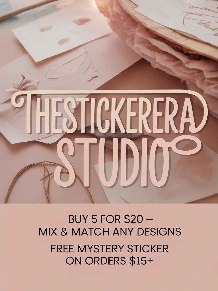 Custom Sticker Bundle • Mix & Match Waterproof Vinyl Decals (5 for 20 Dollars) __etsy:7462987678