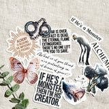 Alchemised Sticker Pack | 8 Dark Romance Bookish Vinyl Stickers – Sticker Era by The Sticker Era