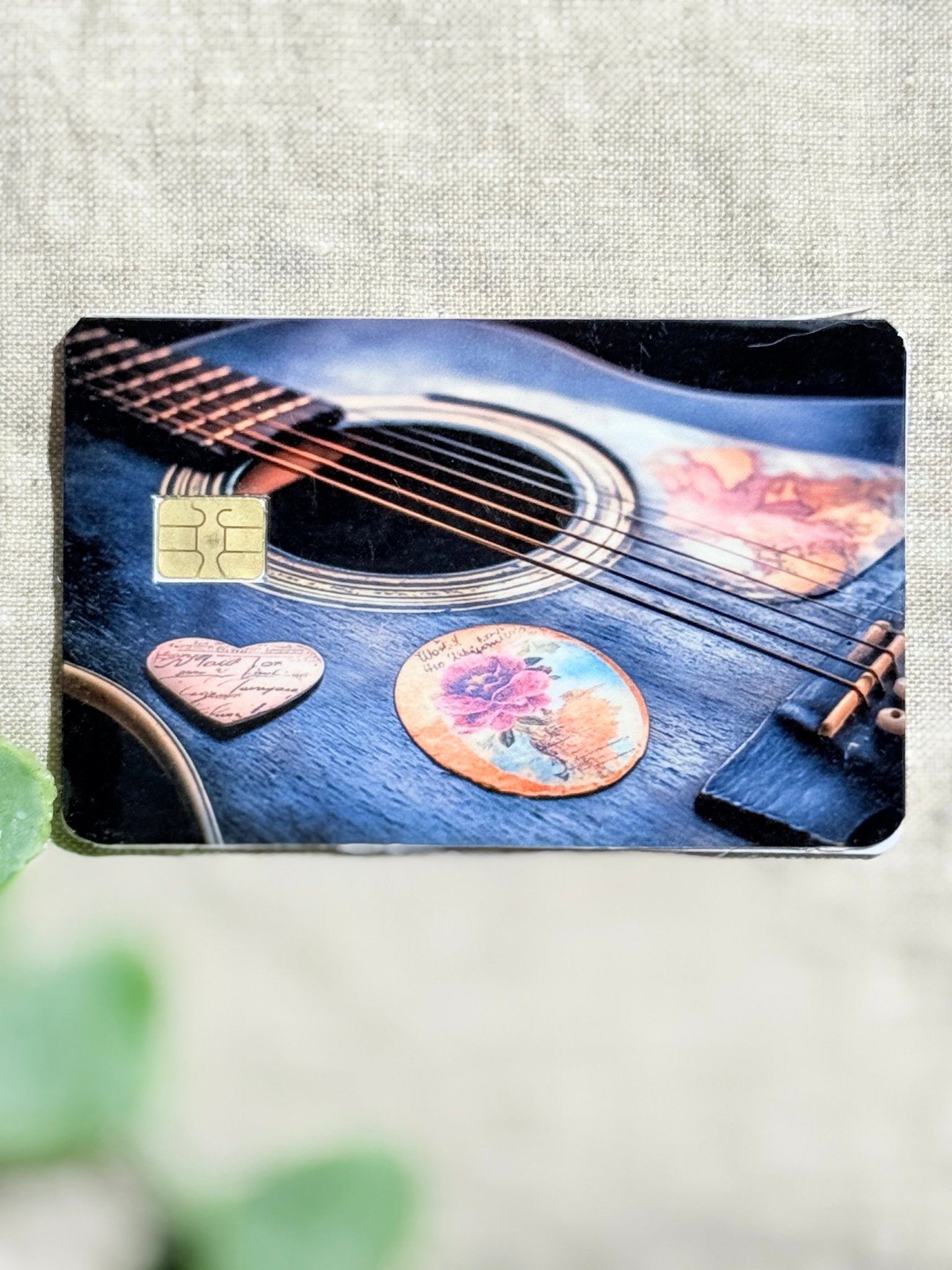 Acoustic Guitar Rose Card Skin by The Sticker Era