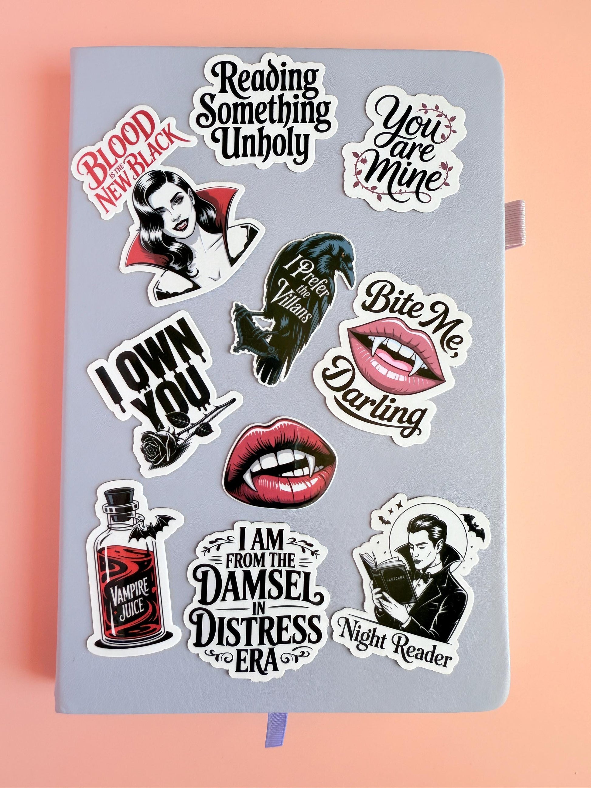 Dark romance sticker pack of 10 smutty booktok vinyl stickers - spicy bookish decals by The Sticker Era`