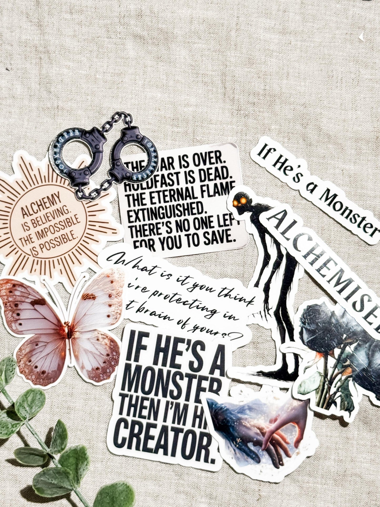 Dark Romance Sticker Pack, 10 Bookish Vinyl Decals for Kindle __etsy:8108705220