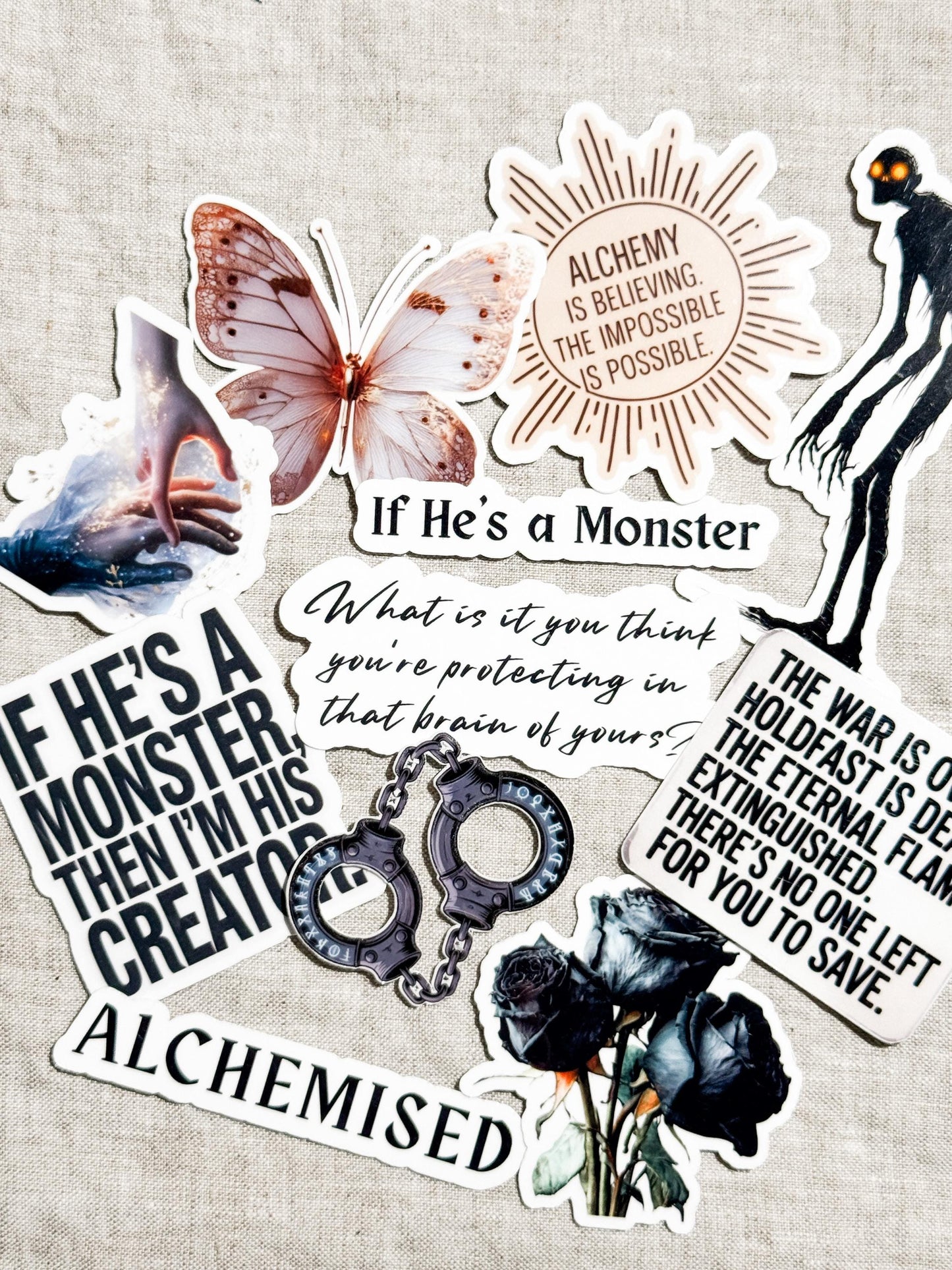 Dark Romance Sticker Pack, 10 Bookish Vinyl Decals for Kindle __etsy:8156610685