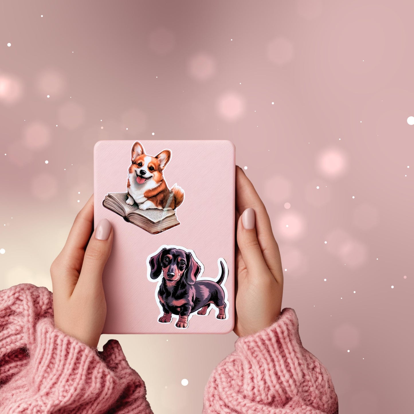 Dog Sticker Bundle – Corgi & Dachshund Bookish Vinyl Set of 3 __etsy:7733526996