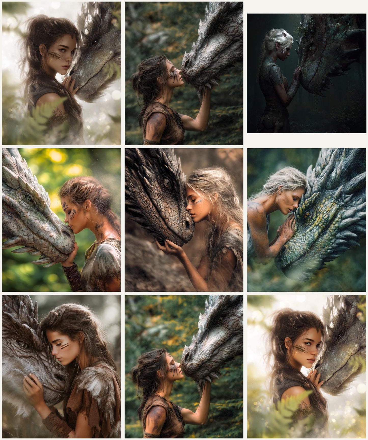 Dragon Bond Digital Art Collection | 9 Romantasy Wallpaper Prints | Fantasy Kindle Insert Pack __etsy:8069257115