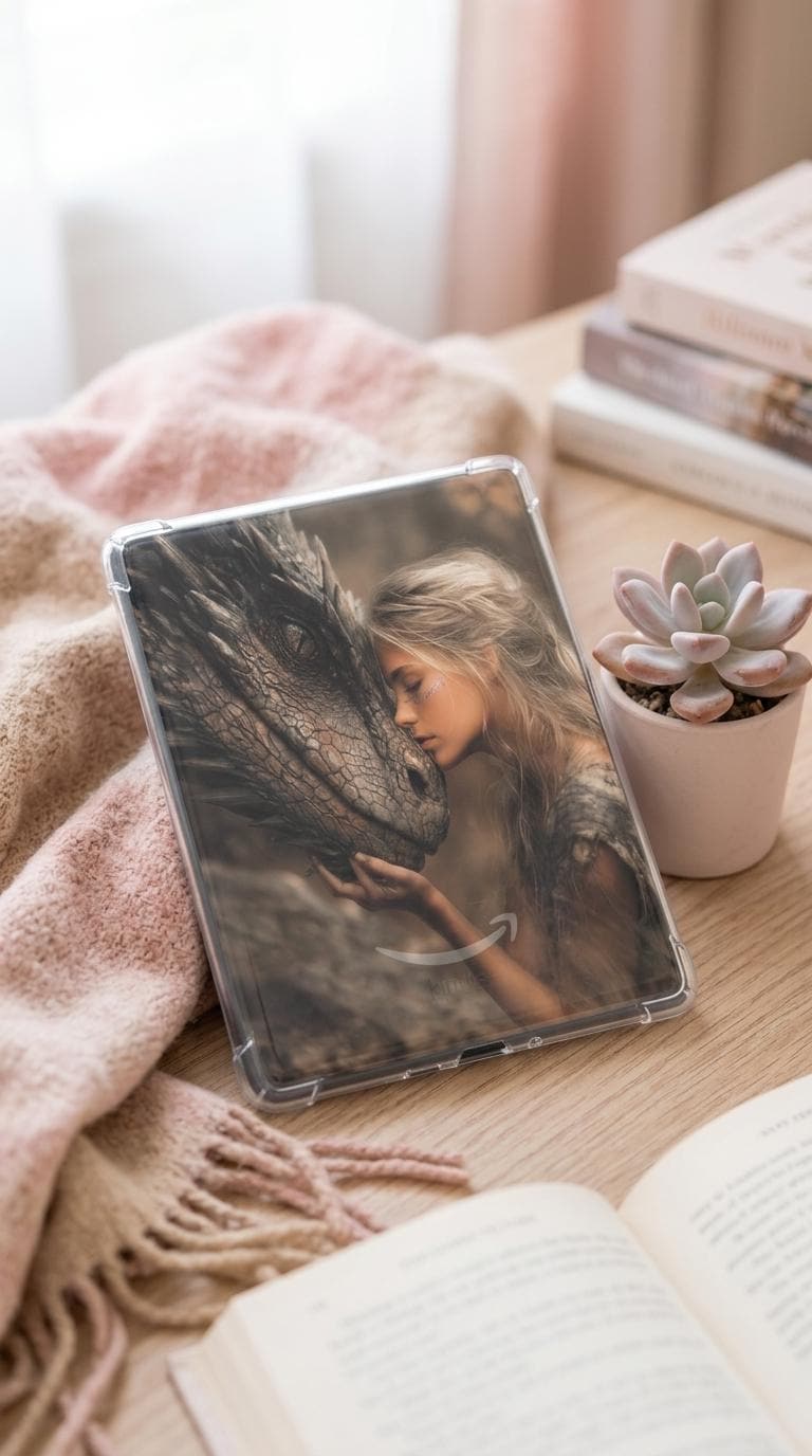 Dragon Bond Digital Art Collection | 9 Romantasy Wallpaper Prints | Fantasy Kindle Insert Pack __etsy:8021356832
