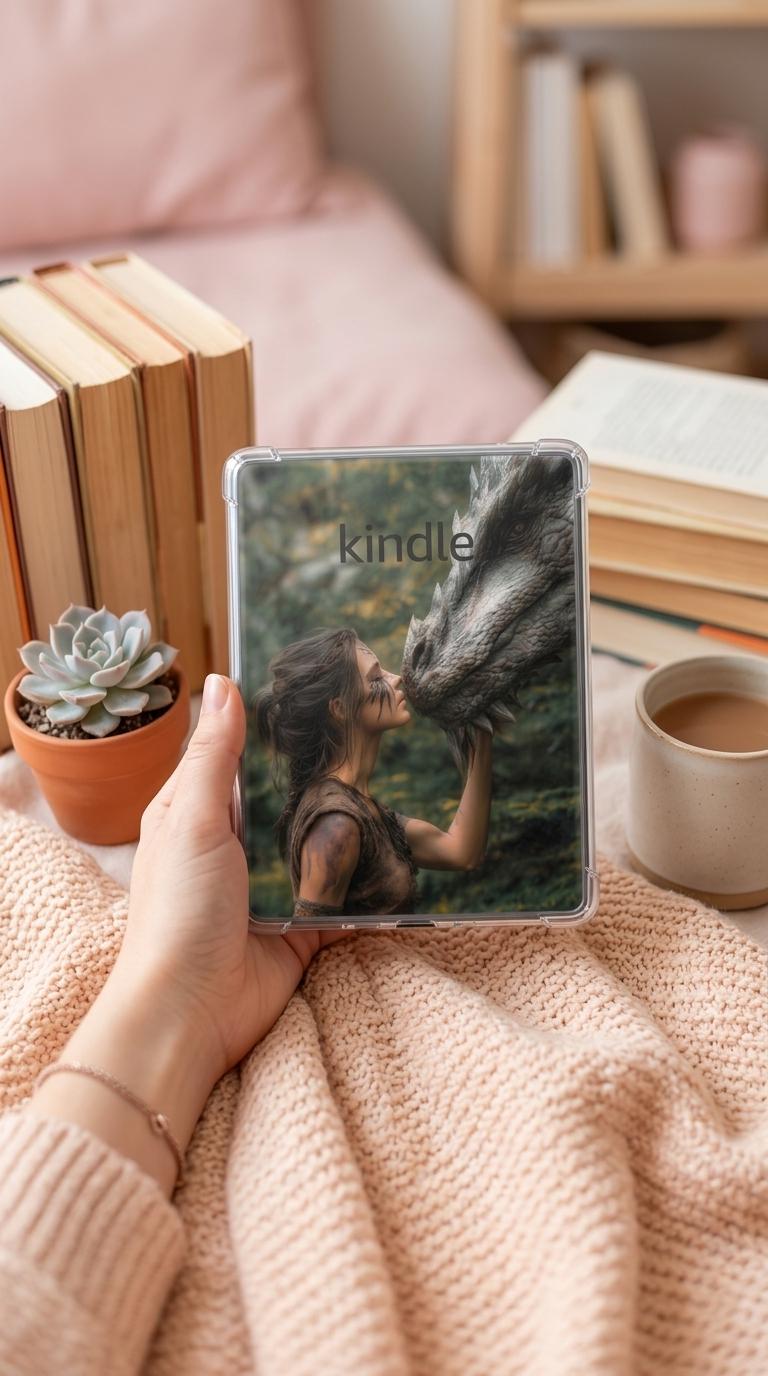 Dragon Bond Digital Art Collection | 9 Romantasy Wallpaper Prints | Fantasy Kindle Insert Pack __etsy:8069276541
