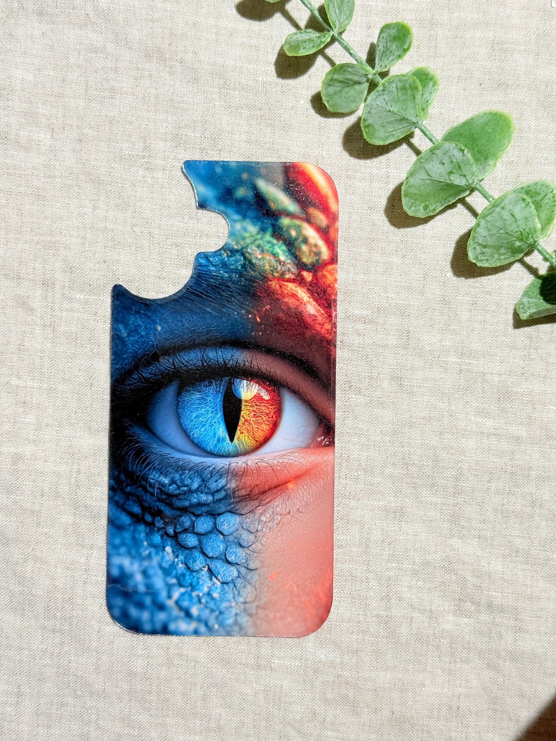 Dragon Eye Phone Case Insert, Fantasy Fire & Ice Clear Case Art for iPhone __etsy:8116233630