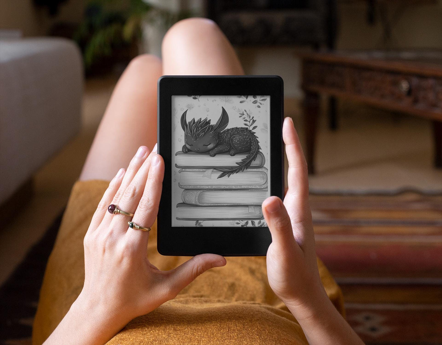 Dragon Kindle Wallpaper, Romantasy Lock Screen, Bookish Digital Download, BookTok Reader Gift, Instant Download __etsy:7007405733