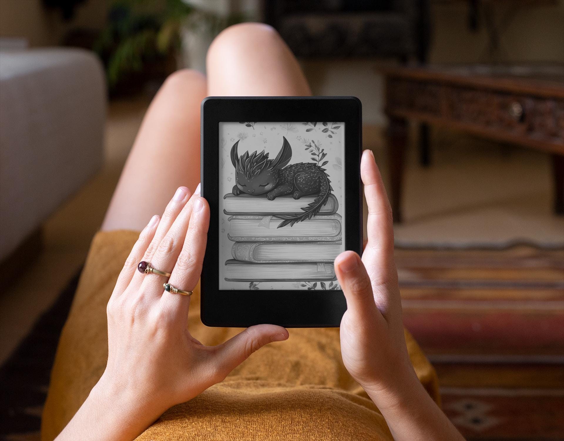 Dragon Kindle Wallpaper, Romantasy Lock Screen, Bookish Digital Download, BookTok Reader Gift, Instant Download __etsy:7007405733