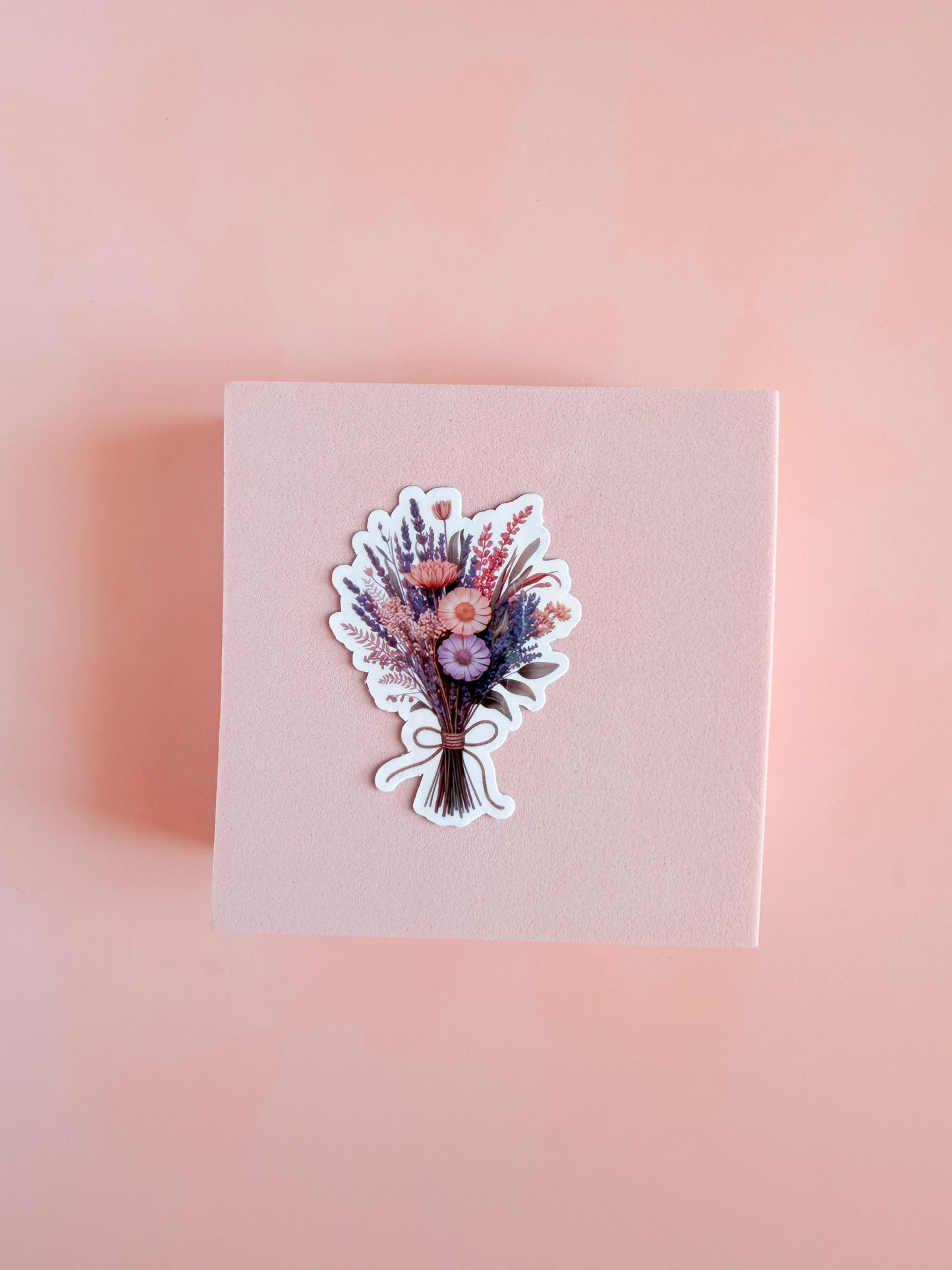 Dried Flower Bouquet Sticker: Boho Floral Matte Vinyl Decal __etsy:6959902076
