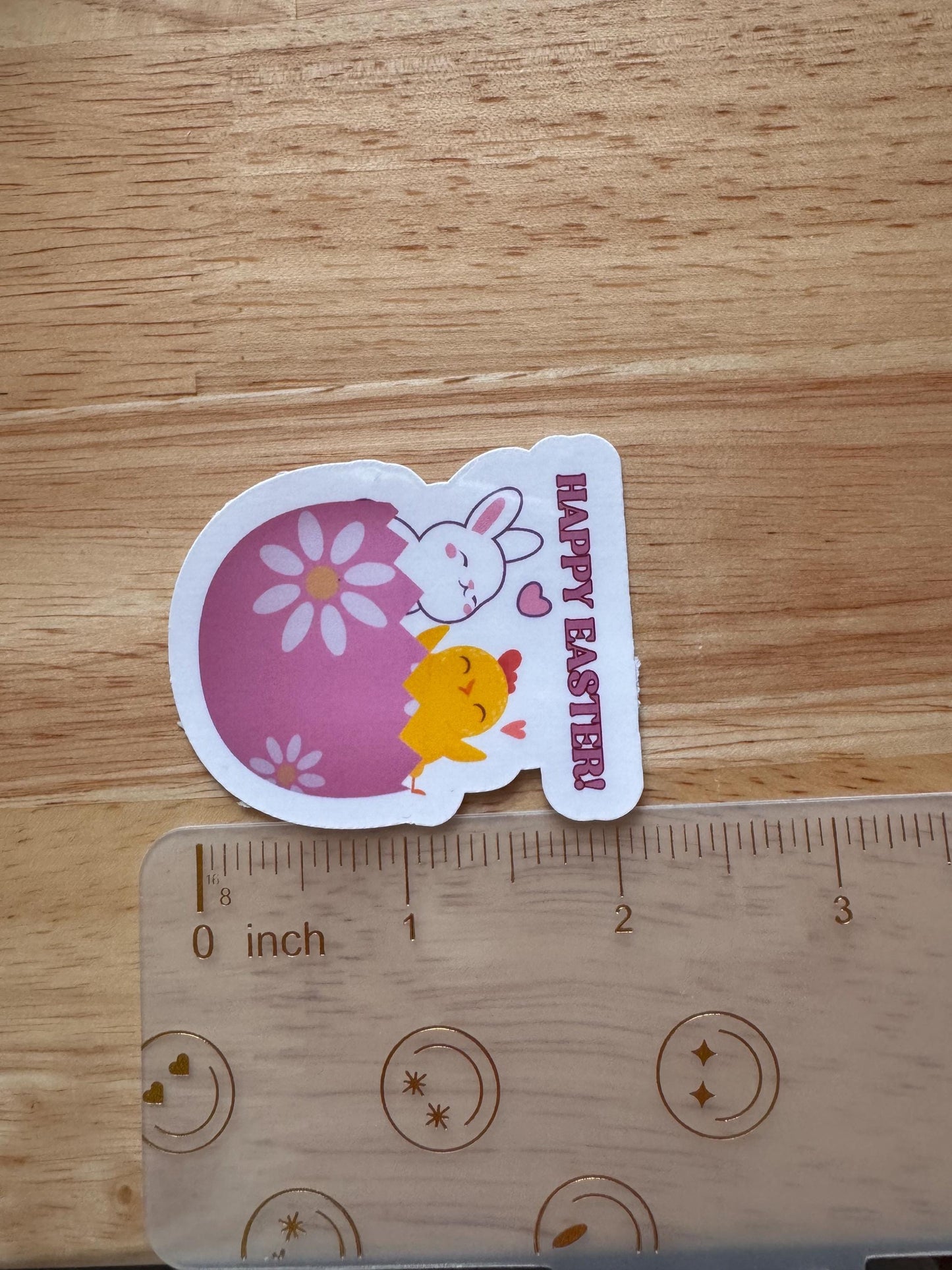 Easter Bunny & Chick Sticker: Book Lover Gift __etsy:6706961229