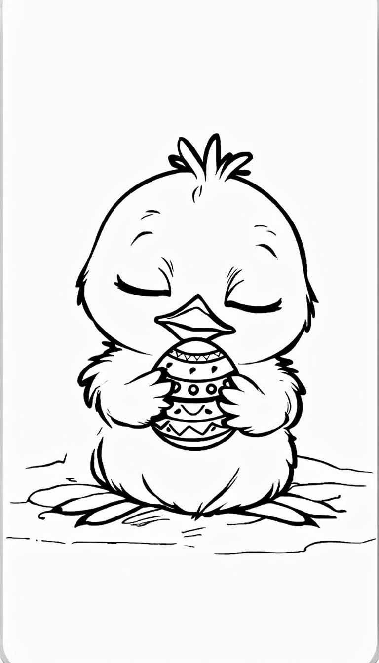 Easter Coloring Book for Kids: Adorable Bunny & Chick Designs (PDF) __etsy:6734643462