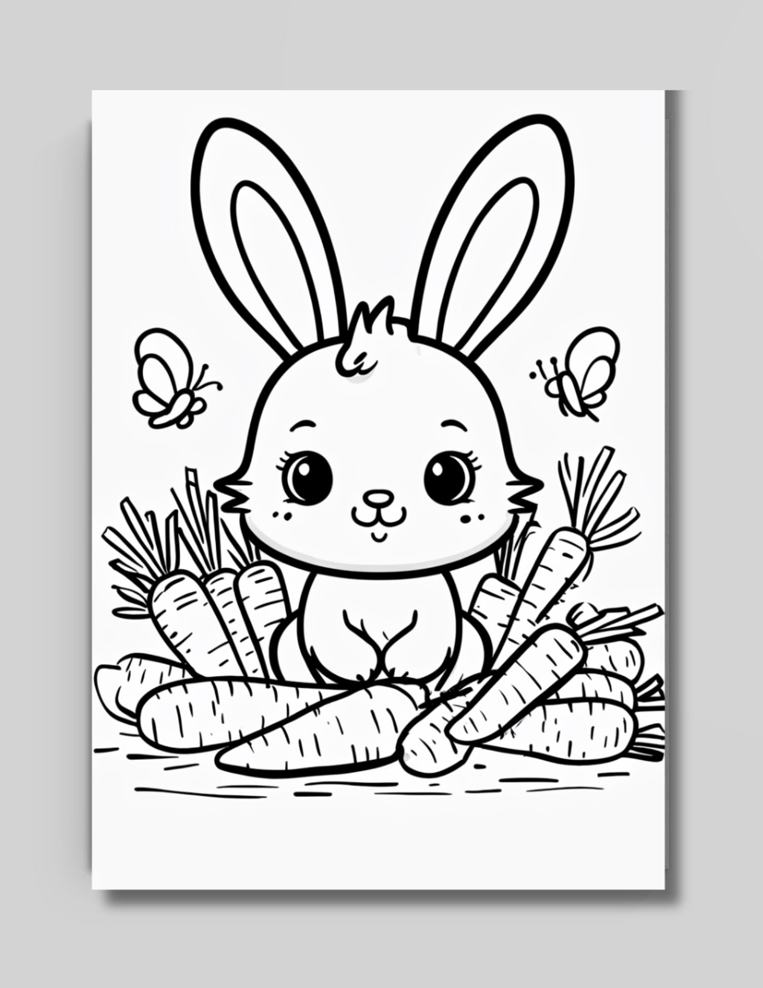 Easter Coloring Book for Kids: Adorable Bunny & Chick Designs (PDF) __etsy:6782676745
