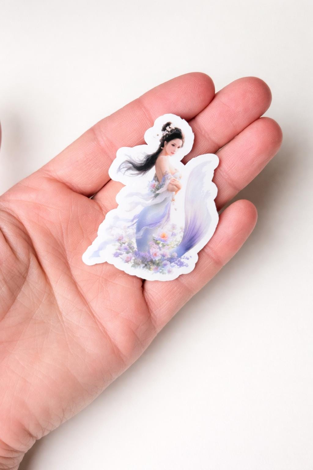 Ethereal Mermaid Sticker - Waterproof Fantasy Vinyl - Bookish Ocean Goddess Art __etsy:7724447443