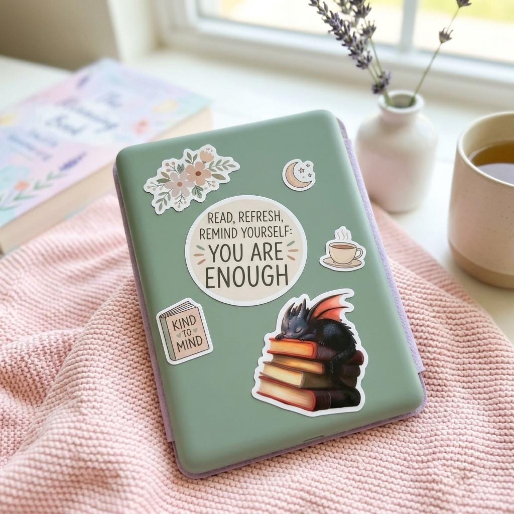 Fantasy Book Dragon Sticker – Vinyl Decal for Romantasy Fans & Book Lovers __etsy:8182103225