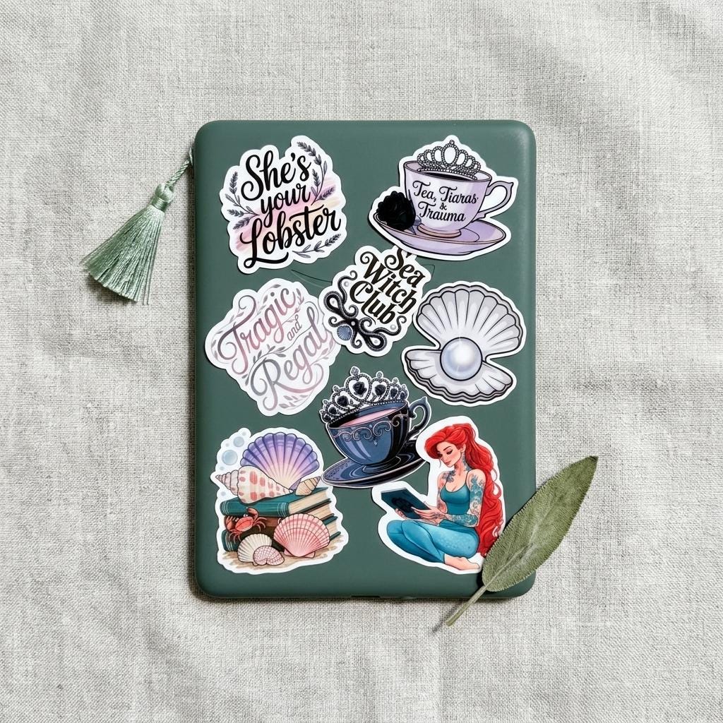Fantasy Bookish Sticker Pack, Sea Witch Bundle __etsy:8157565373