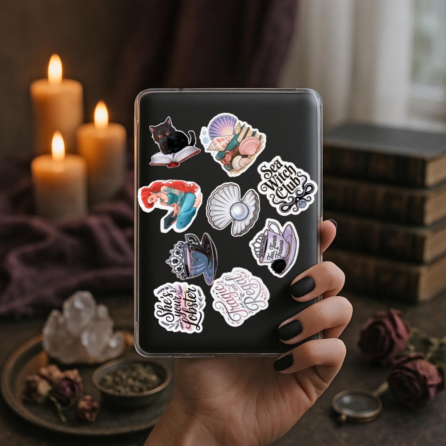 Fantasy Bookish Sticker Pack, Sea Witch Bundle __etsy:7730415650
