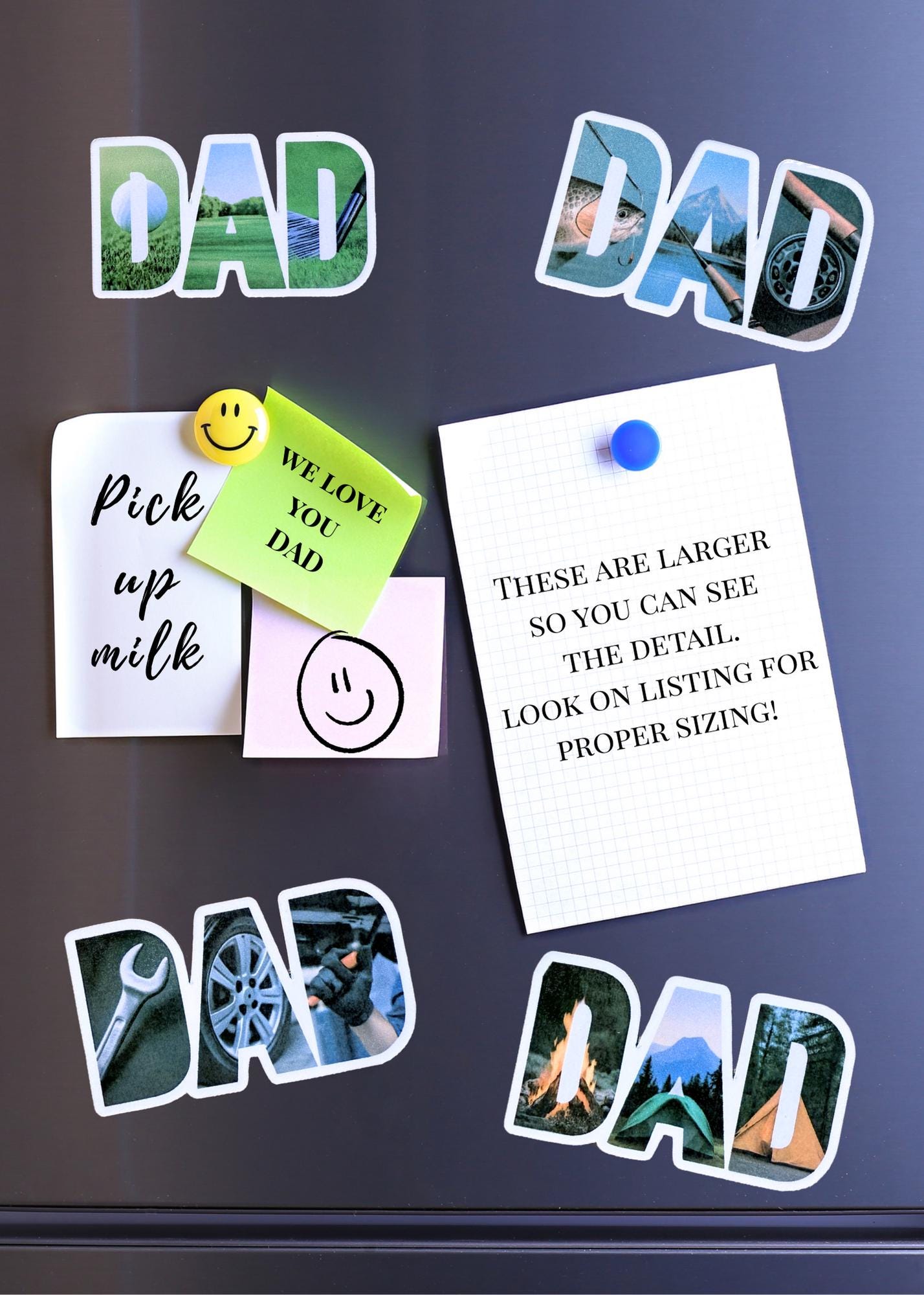 Father's Day Hobby Magnet Gift for Dad – Fishing, Golf, Camping __etsy:6829882602