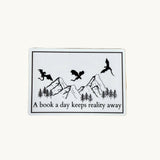 Book a Day Dragon Sticker | Fantasy Reader Vinyl Decal by The Sticker Era