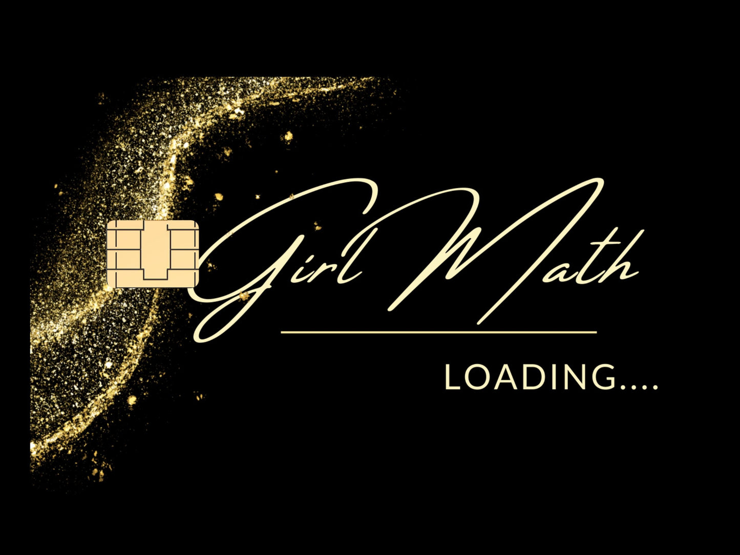 Funny Debit Card Skin, Therapy Is Girl Math Black & Gold Cover __etsy:7799144427
