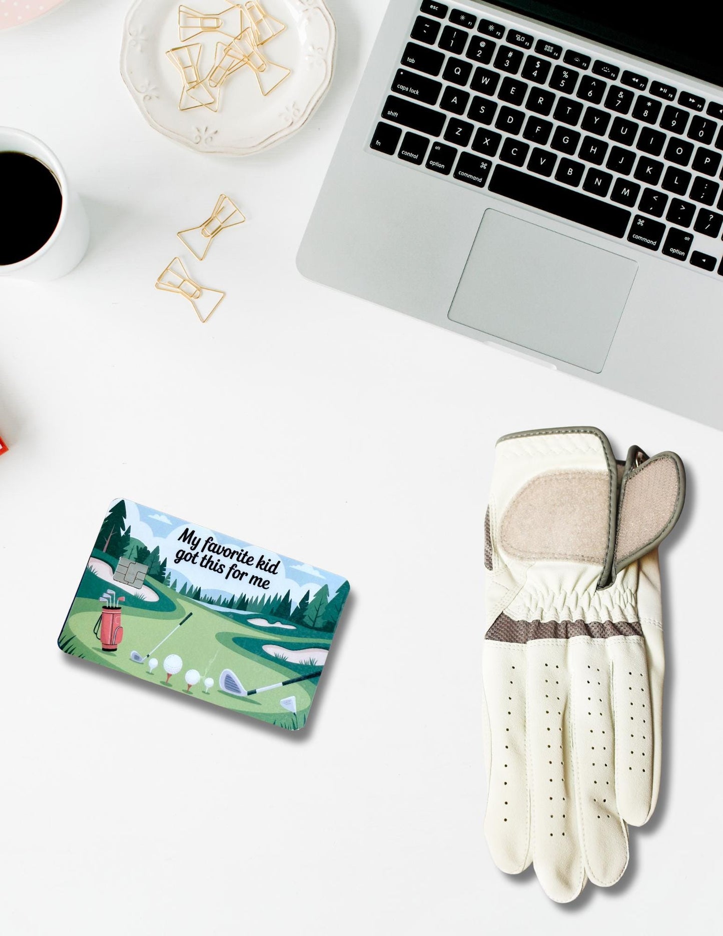 Funny Golf Dad Debit Card Skin - Customizable Vinyl Wallet Sticker for Father's Day __etsy:6912929873