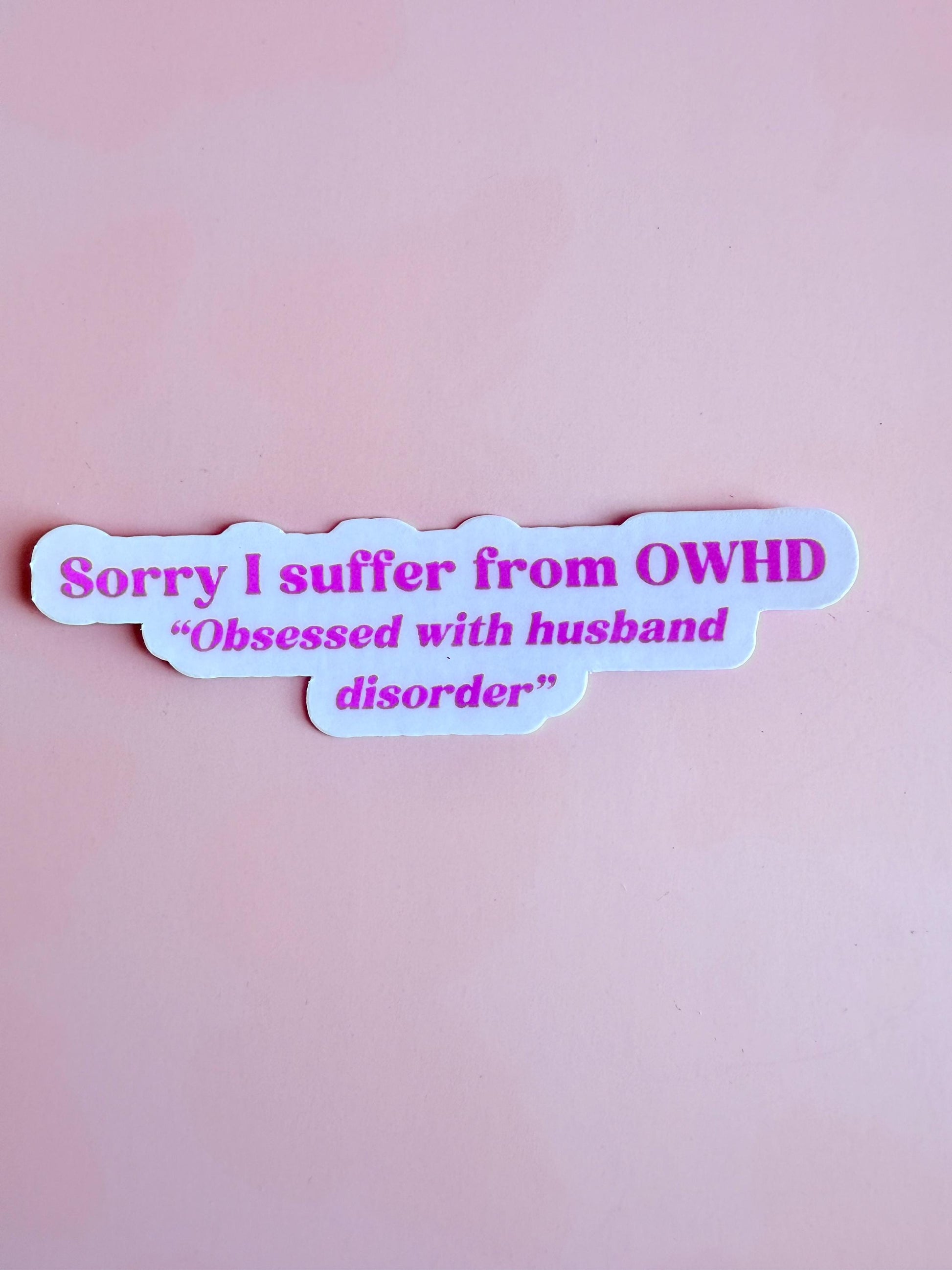Funny Wife Vinyl Sticker Pack: Obsessed With Husband Disorder - Kindle, Laptop Decals __etsy:6968415449