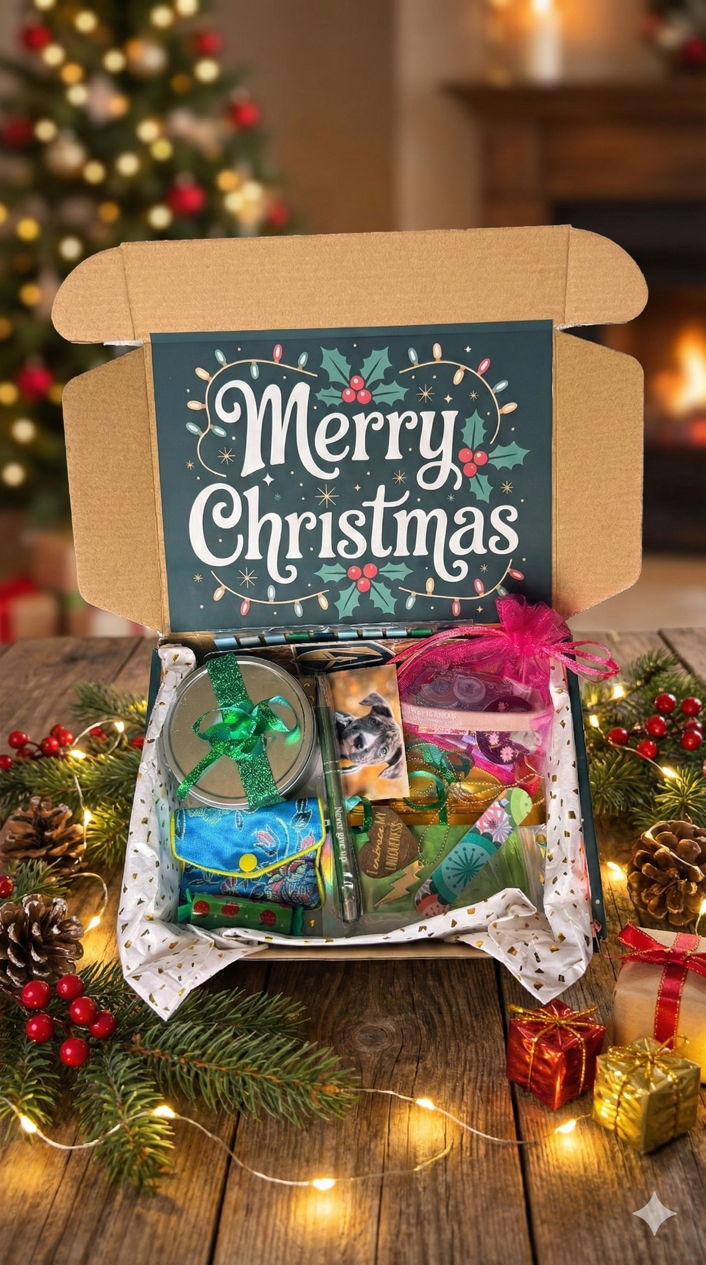 Medium custom mystery box, curated surprise bundle of stickers and bookish merch
