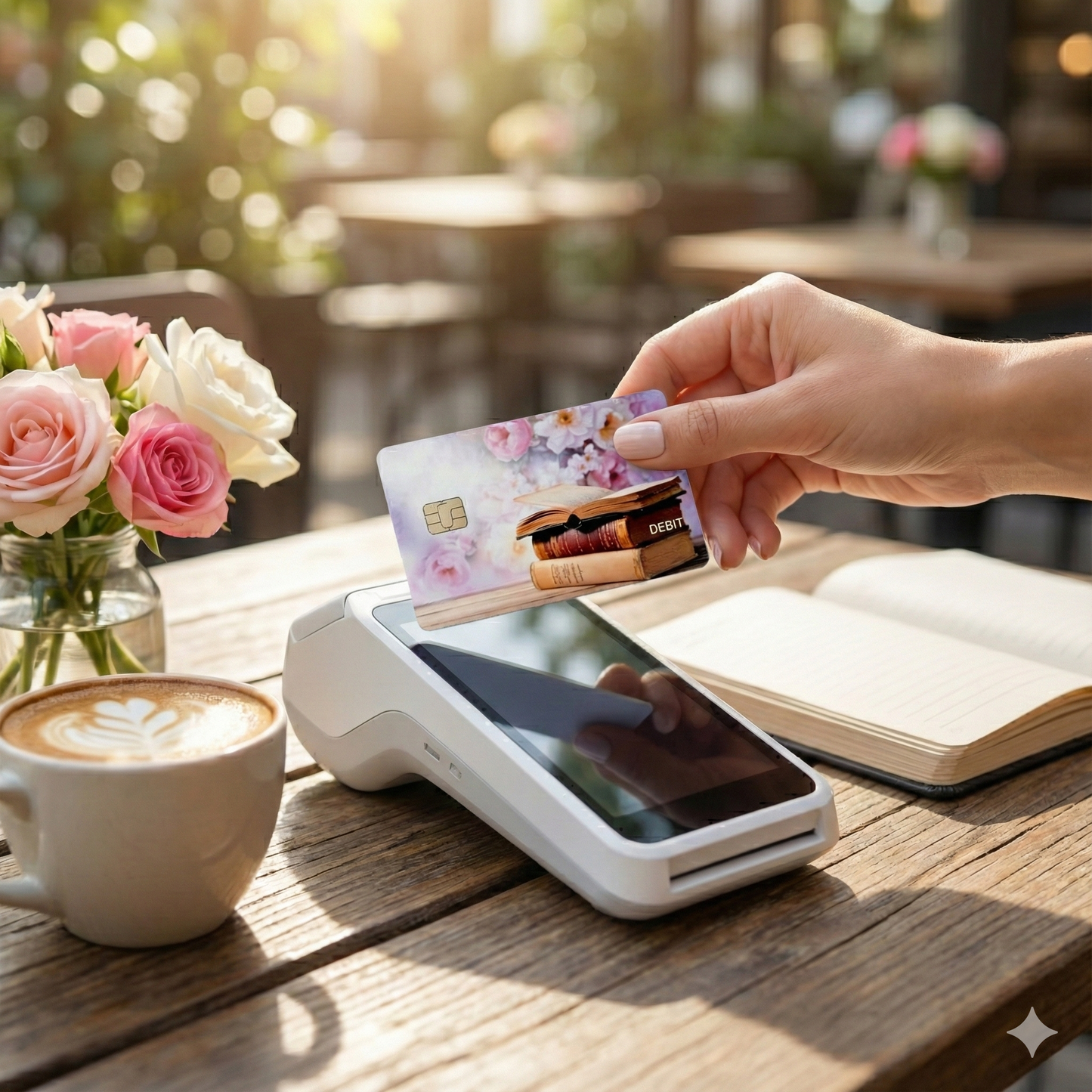 Bookish gift for librarians and teachers, book lover credit card decoration