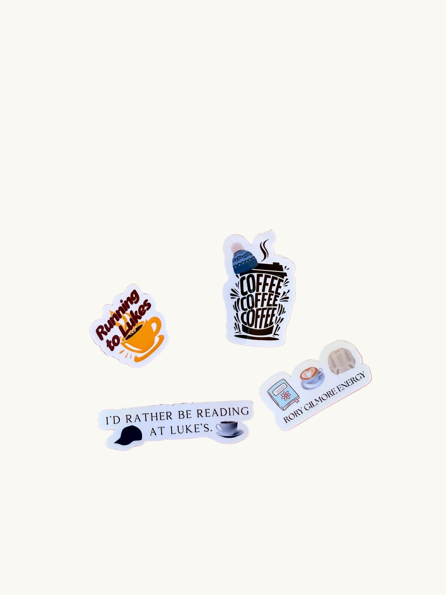 Gilmore Girls sticker bundle 4 designs Rory coffee bookish pack by The Sticker Era