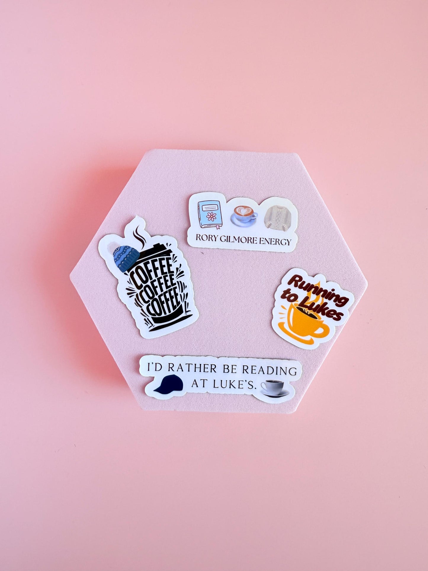 Gilmore Girls Coffee Sticker Pack: Rory Energy, Luke's Diner, Bookish Bundle, Cozy Fall Vibes __etsy:6921732187