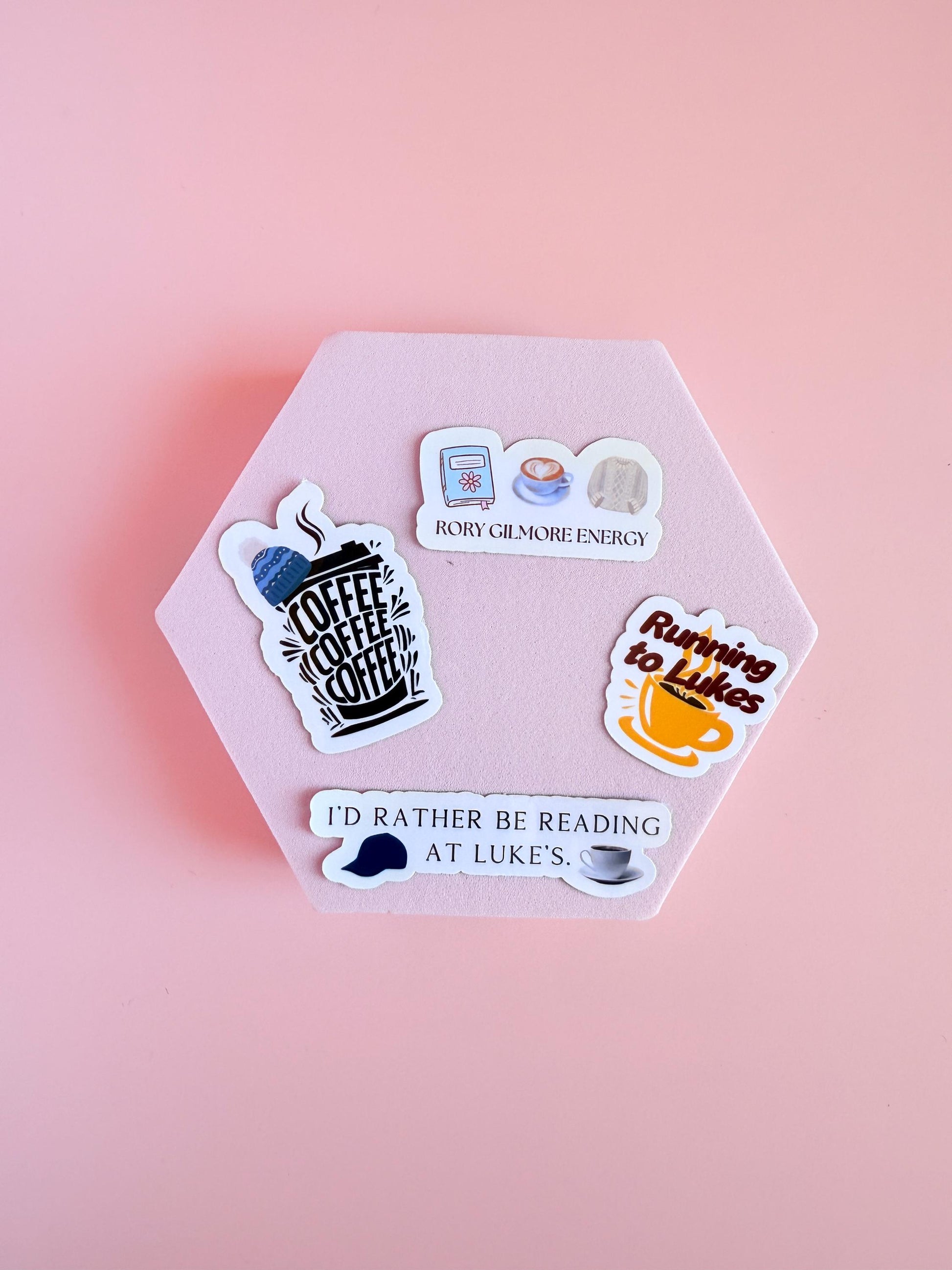 Gilmore Girls Coffee Sticker Pack: Rory Energy, Luke's Diner, Bookish Bundle, Cozy Fall Vibes __etsy:6921732187