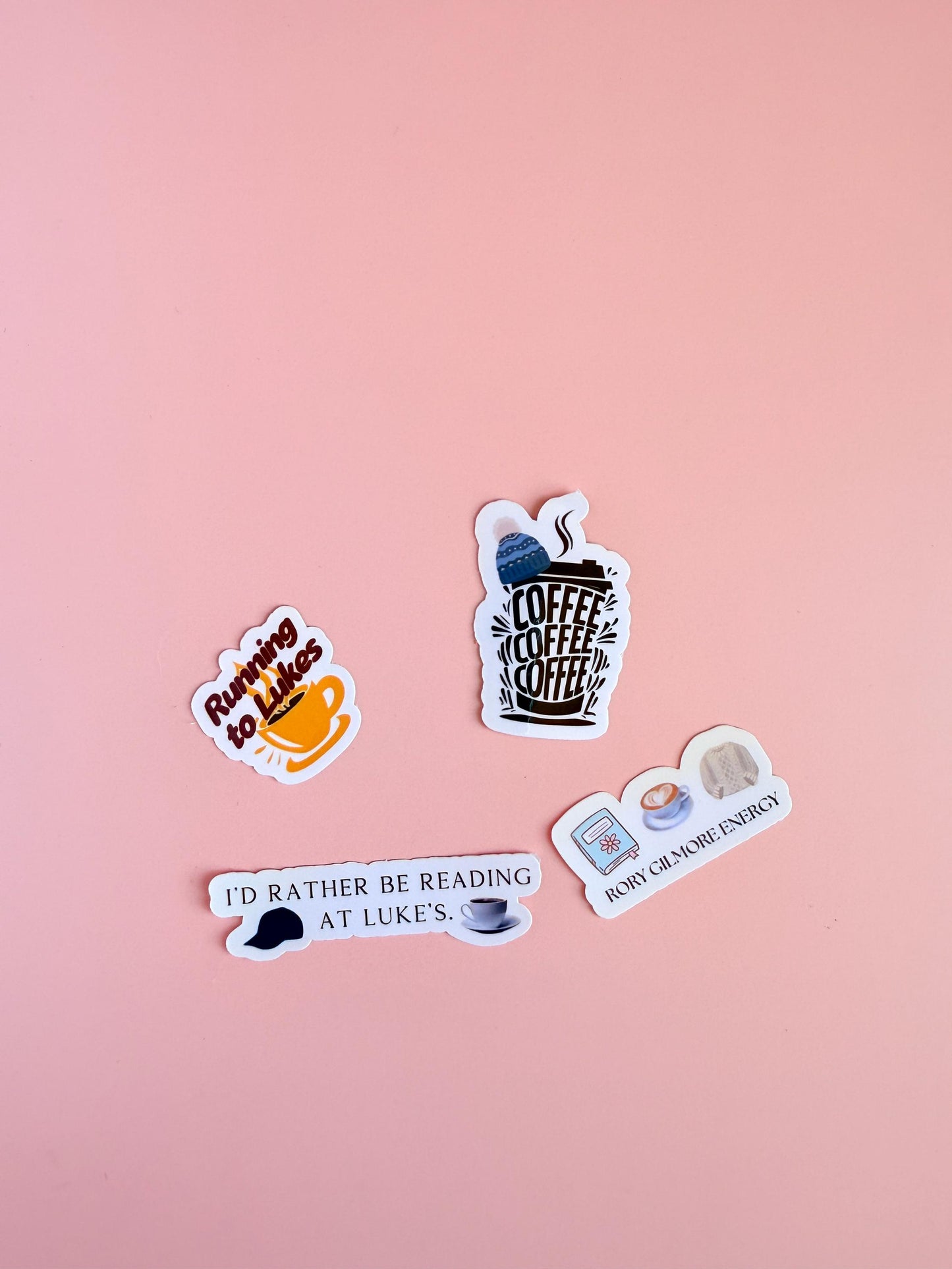 Gilmore Girls Coffee Sticker Pack: Rory Energy, Luke's Diner, Bookish Bundle, Cozy Fall Vibes __etsy:6873756878