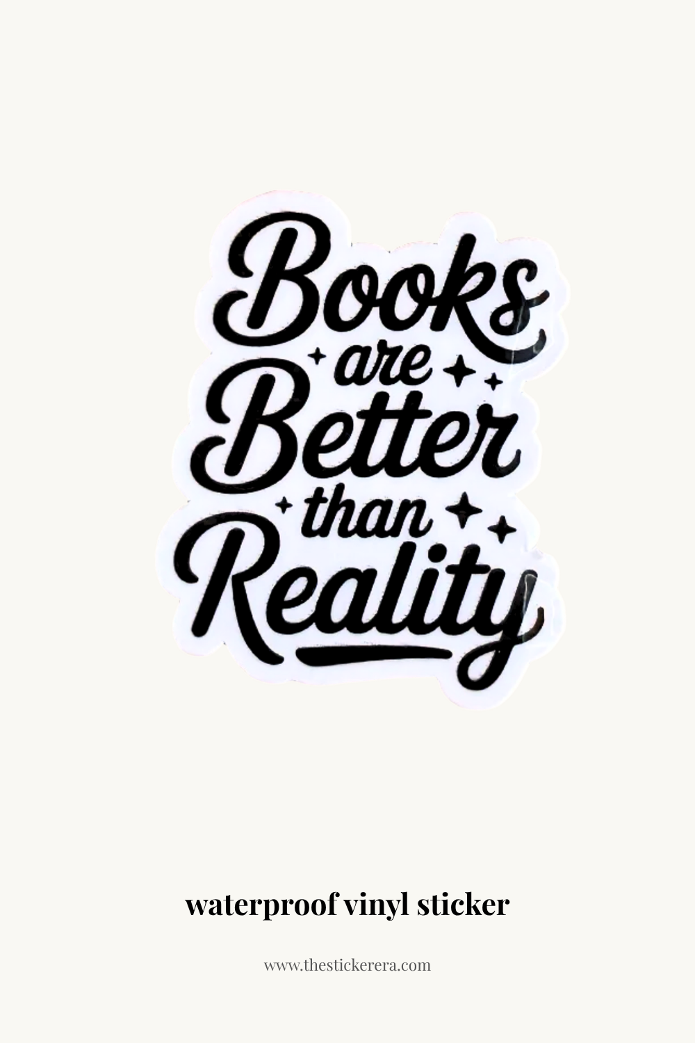 books are better than reality vinyl sticker