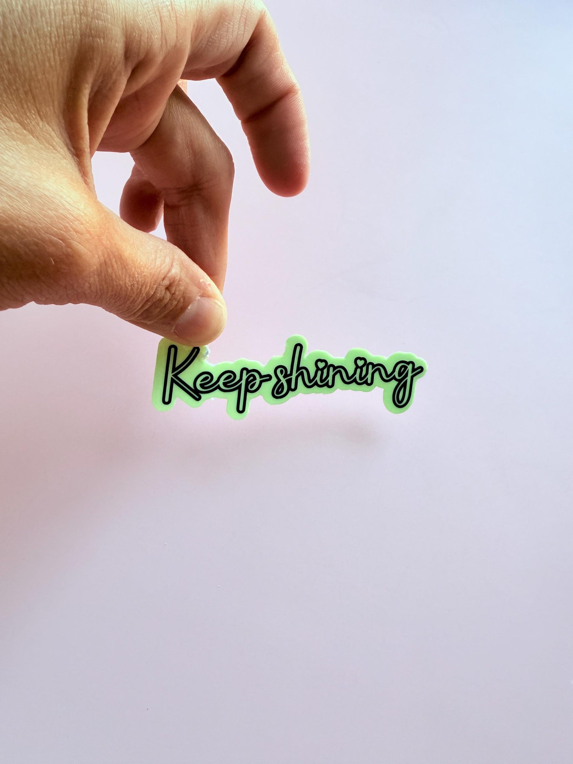 Glow-in-the-Dark Vinyl Sticker: Motivational Script Decal __etsy:7161894344