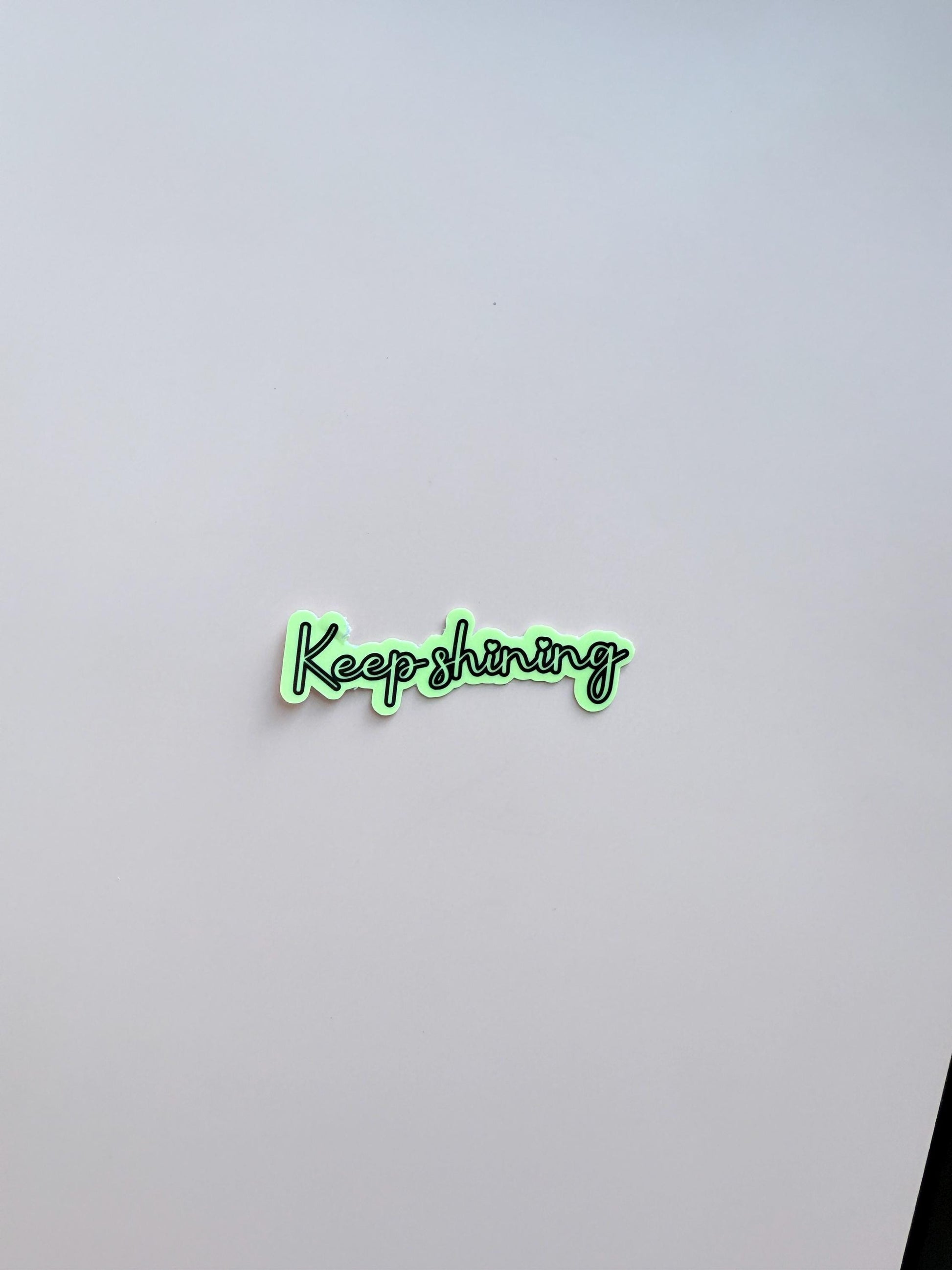 Glow-in-the-Dark Vinyl Sticker: Motivational Script Decal __etsy:7161894280