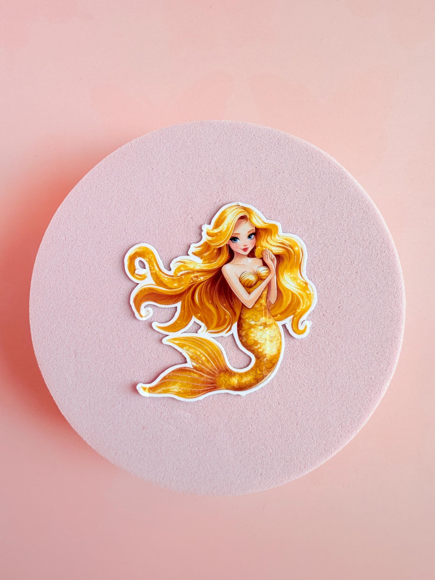 Golden Mermaid Sticker Set: Waterproof Vinyl Decals for Water Bottles, Journals __etsy:6922636858