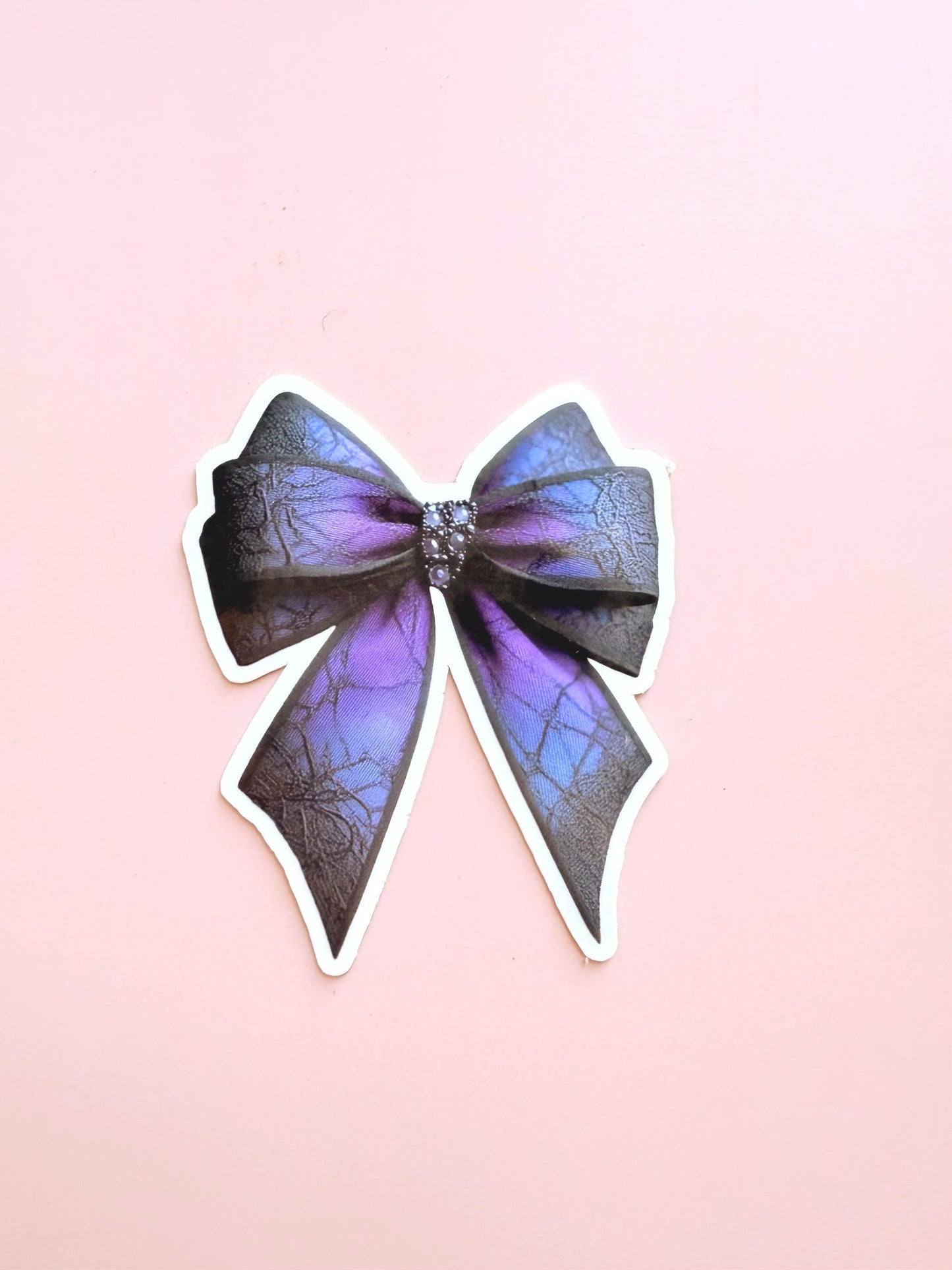 Gothic Purple Lace Bow Sticker: Dark Academia Vinyl Decal __etsy:7136167932