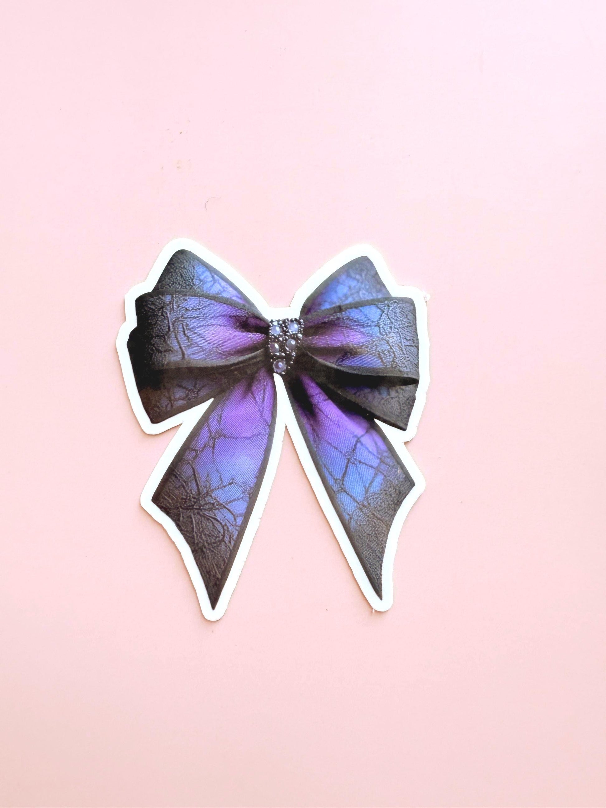 Gothic Purple Lace Bow Sticker: Dark Academia Vinyl Decal __etsy:7136167932