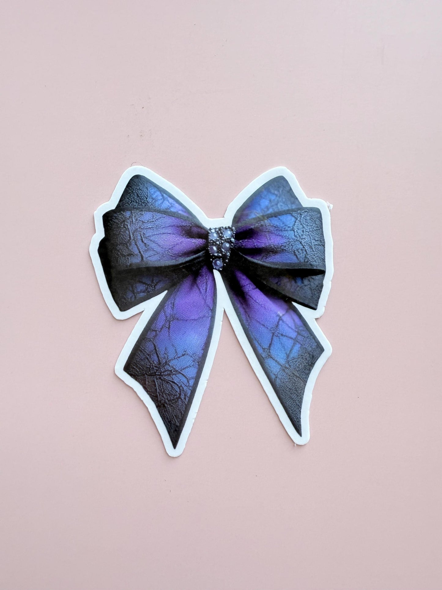 Gothic Purple Lace Bow Sticker: Dark Academia Vinyl Decal __etsy:7184142687