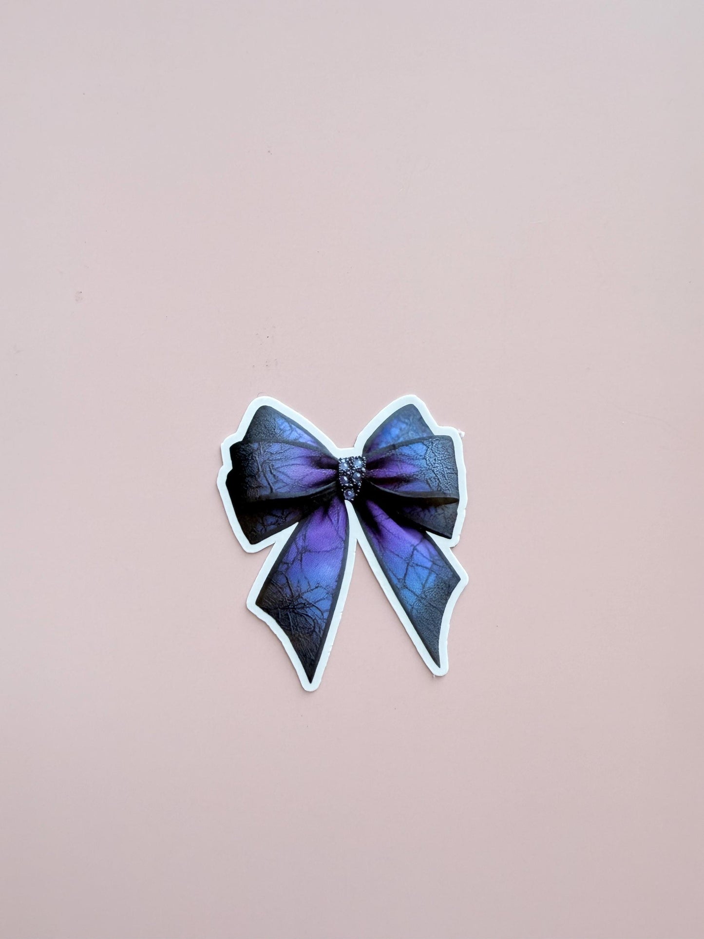 Gothic Purple Lace Bow Sticker: Dark Academia Vinyl Decal __etsy:7184142683