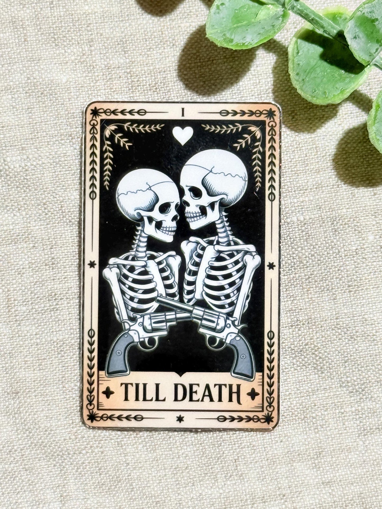 Gothic Skeleton Couple Tarot Sticker Set: Dark Romance Vinyl Decals __etsy:8109840292